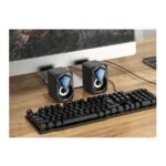 AULA gaming ηχεία N-108, 2x 3W, RGB, USB/3.5mm, μαύρα - Image 2