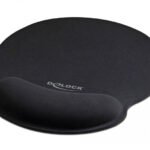 DELOCK Mousepad 12559 με στήριγμα καρπού, 252 x 227mm, μαύρο