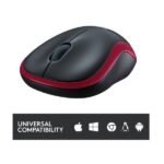 Logitech M185 Ασύρματο Mini Ποντίκι Black/Red - Image 3