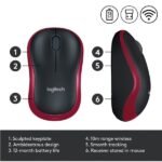 Logitech M185 Ασύρματο Mini Ποντίκι Black/Red - Image 4