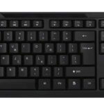 POWERTECH πληκτρολόγιο PT-1069, ενσύρματο, multimedia, EN/GR, μαύρο