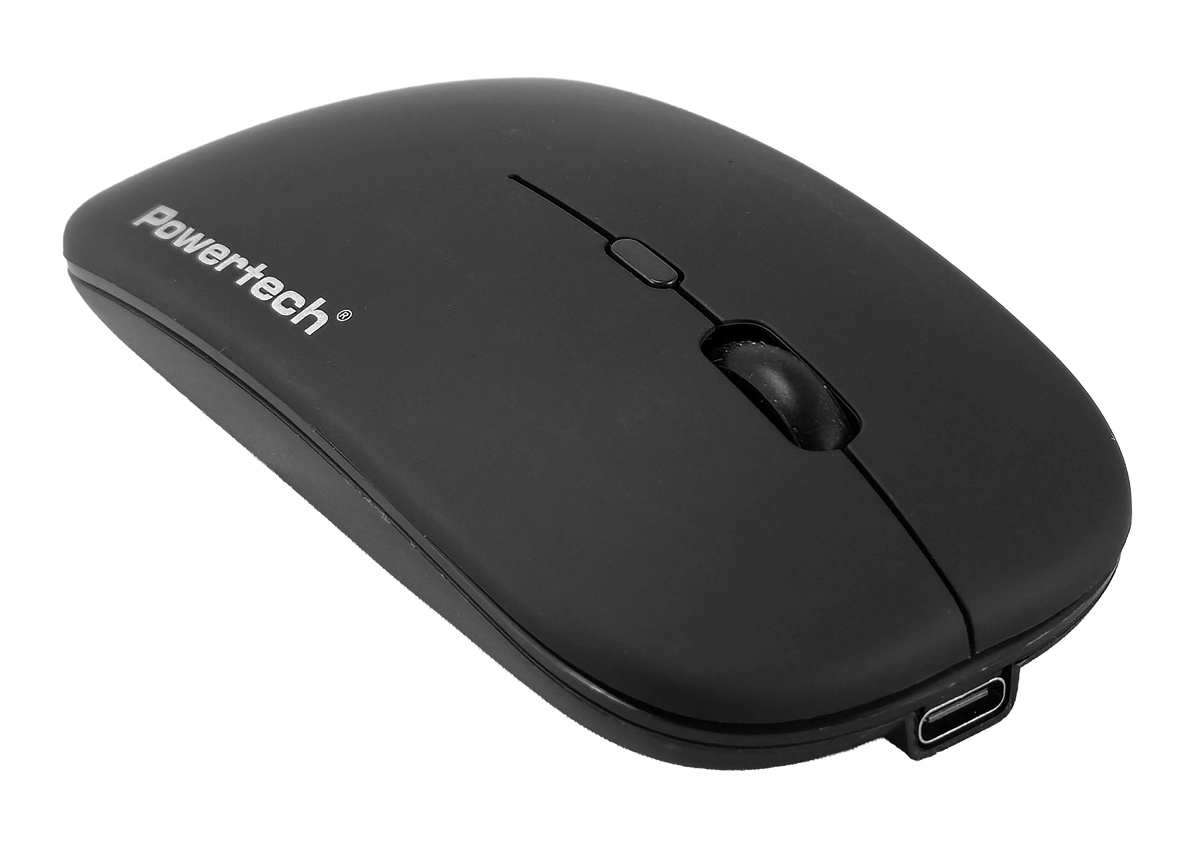 PT-1381-1 POWERTECH ασύρματο ποντίκι PT-1381, 2.4GHz & Bluetooth, έως 1600DPI, 500mAh, μαύρο - Image 1