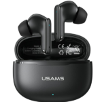 Usams E05 In-ear Bluetooth Handsfree Ακουστικά με Θήκη Φόρτισης Μαύρα